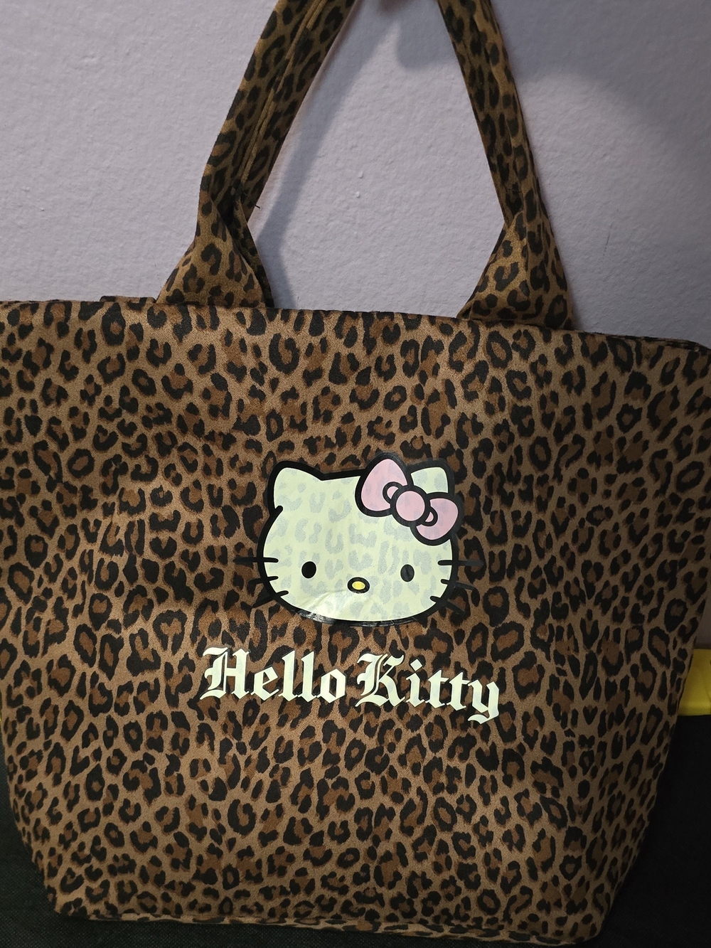 Hello Kitty Leopard Print Tote Bag - Brown